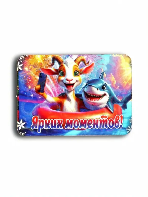 Магнит новогодний набор 6 шт. 2027 &laquo;Счастья!&raquo; 4.5&times;6.3 см