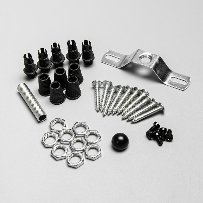 Комплект для светильника Комплект для светильника "Паук-5" черный 20х20х4см