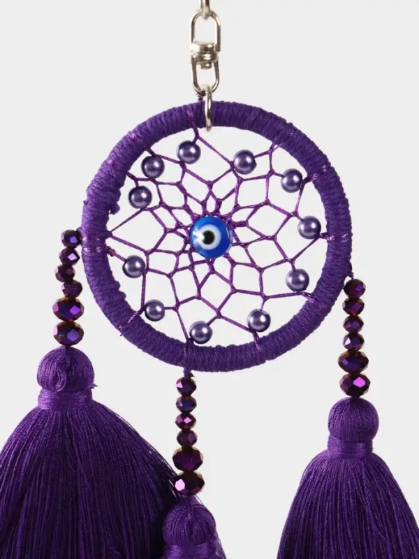 Брелок Брелок "Ловец снов" 17 см, цв. фиолетовый