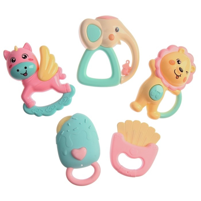 Погремушка «Нежные друзья», 5 шт., Крошка Я Погремушка «Нежные друзья», 5 шт., Крошка Я