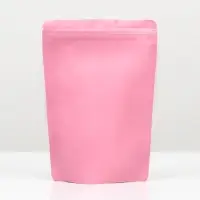 Пакет дой-пак, матовый, розовый с окном, 14&times;20&times;4 см