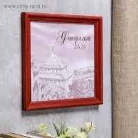 Фоторамка сосна с20 красный 20х20 см (пластиковый экран)