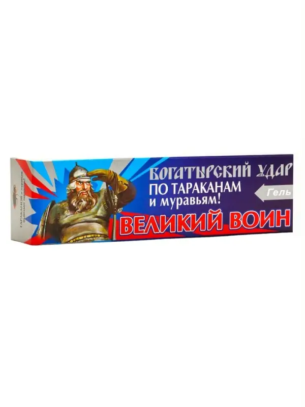 Средство от тараканов &laquo;Великий воин&raquo;, гель, туба, 80 г