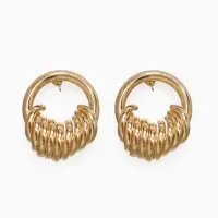 Серьги металл &laquo;Кольца&raquo;, тренд, цвет золото