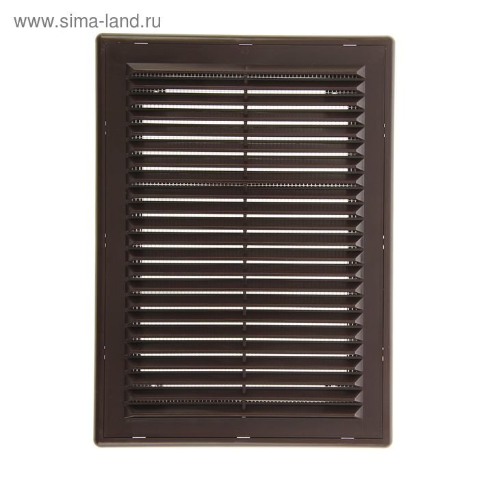 Решетка вентиляционная ERA 1825 Р, 253x183 мм, с сеткой, разъемная, коричневая Решетка вентиляционная ERA 1825 Р, 253x183 мм, с сеткой, разъемная, коричневая