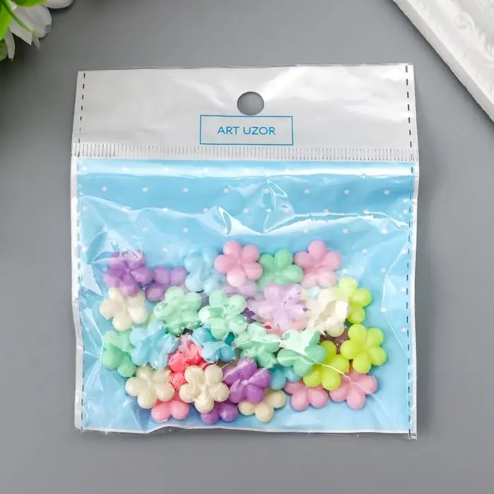 Бусины для творчества пластик «Цветы. Пастельные тона», набор 38 шт., 15 г, 1.3×1.3 см Бусины для творчества пластик «Цветы. Пастельные тона», набор 38 шт., 15 г, 1.3×1.3 см