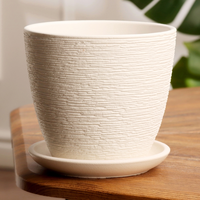 Горшок цветочный Гнездо белый крокус №2, 1,4 л, d - 14,9 см Горшок цветочный Гнездо белый крокус №2, 1,4 л, d - 14,9 см