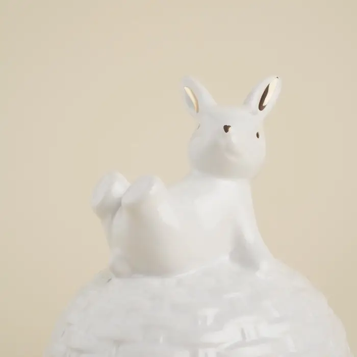 Лимонница SL Home &laquo;Пасхальные кролики&raquo;, 14&times;14.5 см, доломит, белая