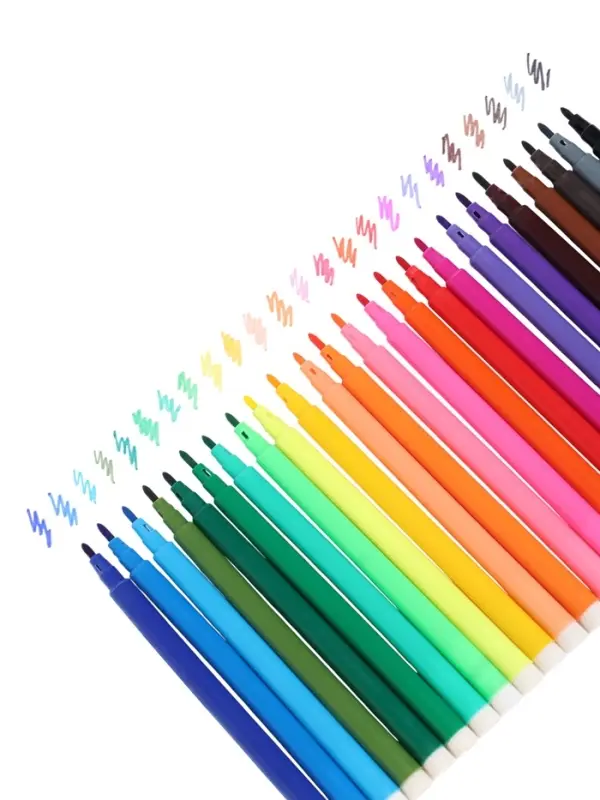 Фломастеры 24 цвета, невентилируемый колпачок