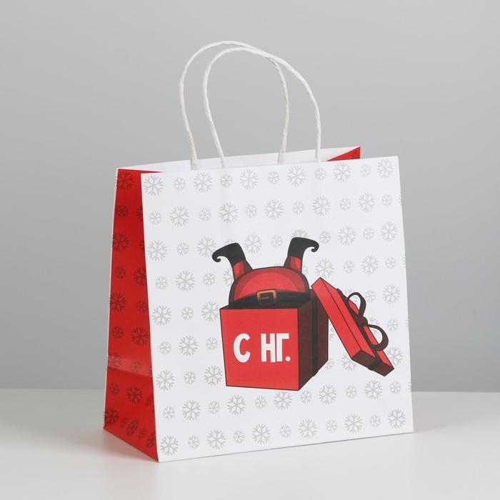 Пакет подарочный новогодний «Ты не подарок», 22 х 22 х 11 см