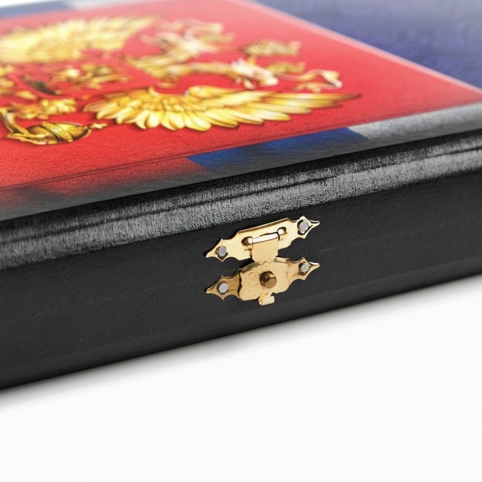 Нарды деревянные большие, настольная игра Нарды деревянные большие, настольная игра "Герб", 60 х 60 см, с шашками