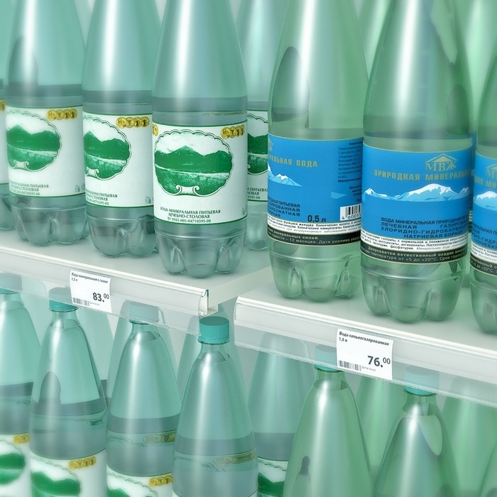 Ценникодержатель полочный, 98,8×0,7×3,9 см, цвет прозрачный