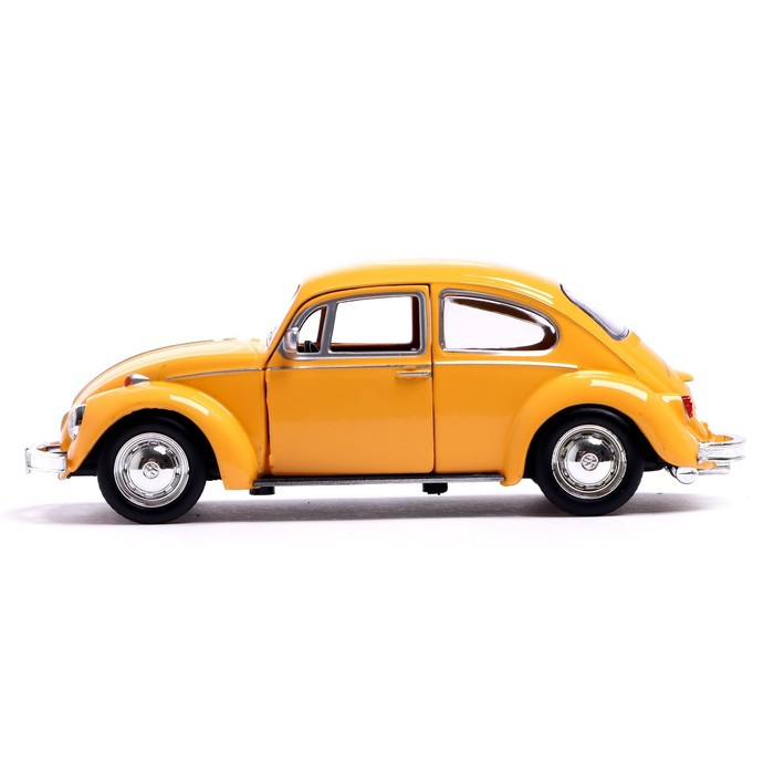 Машина металлическая VOLKSWAGEN BEETLE 1967, 1:32, открываются двери, инерция, цвет жёлтый Машина металлическая VOLKSWAGEN BEETLE 1967, 1:32, открываются двери, инерция, цвет жёлтый