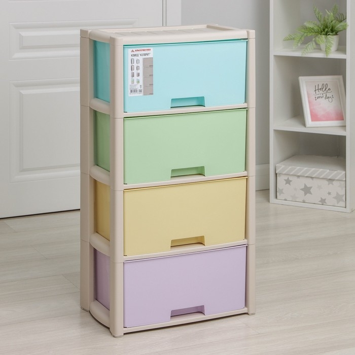 Комод 4-х секционный «Колорит», разноцветный Комод 4-х секционный «Колорит», разноцветный