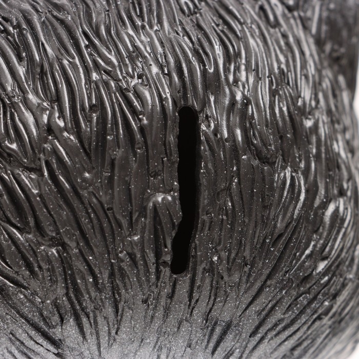 Копилка Копилка "Кот с цветком" черный, 18 см