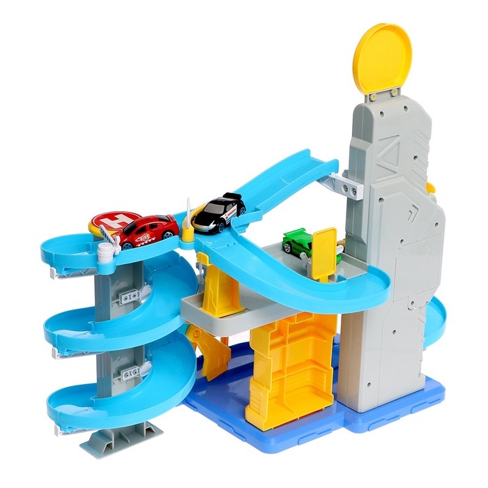 Парковка &laquo;Город&raquo; с 6 машинками и лифтом, свет и звук