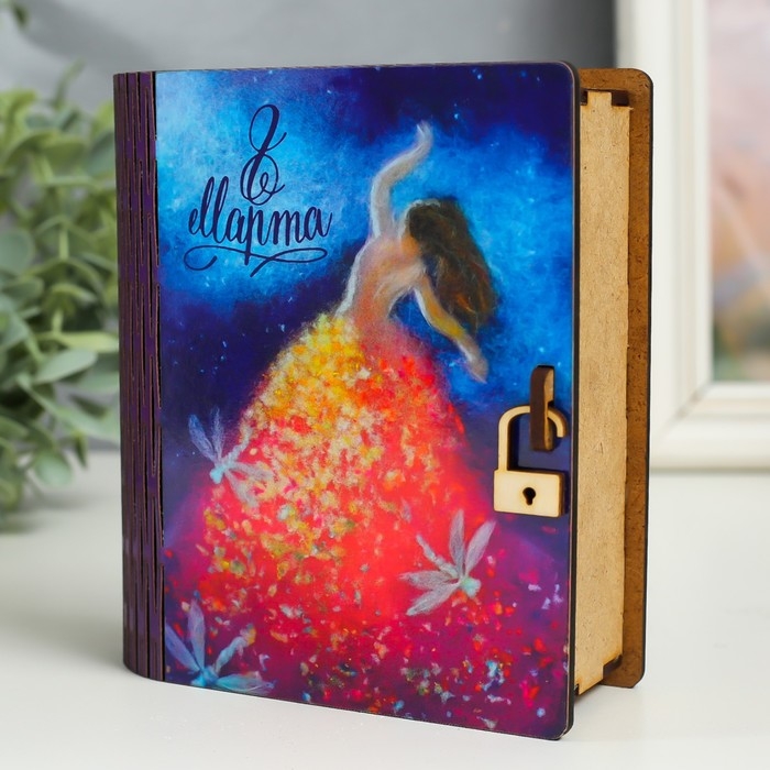 Шкатулка-книга  Шкатулка-книга "8 марта. Стрекозы" 14 см