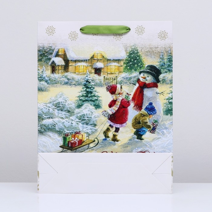 Новый год. Пакет ламинированный вертикальный Новый год. Пакет ламинированный вертикальный "Друзья",33 х 42 х 10 см.