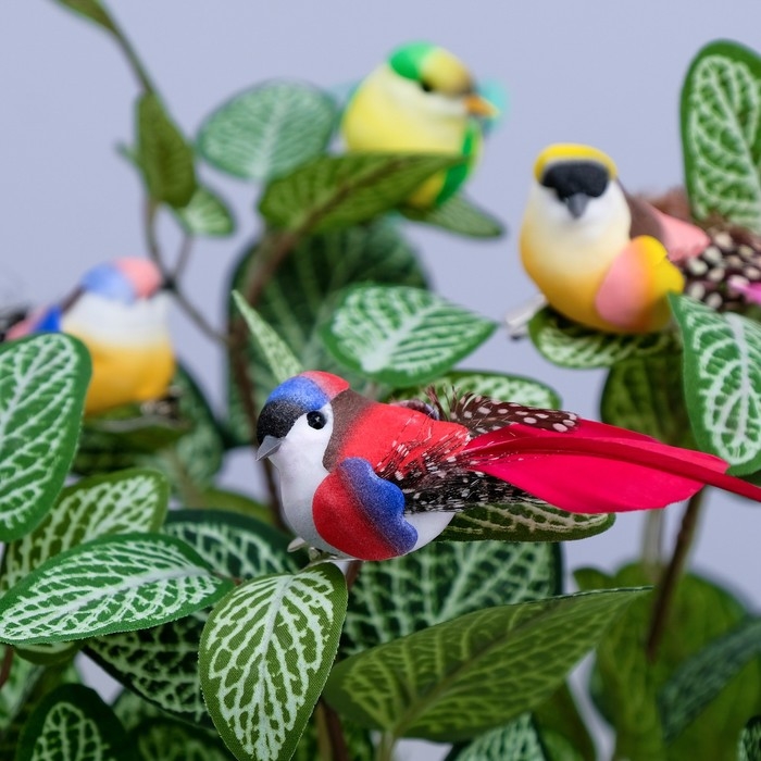 Декор на прищепке Декор на прищепке "Птица", микс, 13 х 2,5 х 3 см