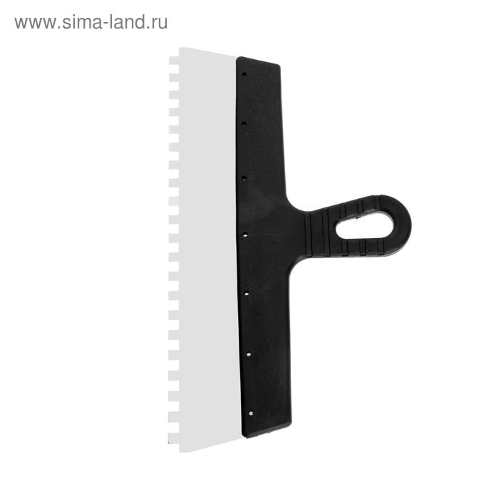 Шпатель зубчатый ЛОМ, 350 мм, зуб 8 мм, нержавеющая сталь Шпатель зубчатый ЛОМ, 350 мм, зуб 8 мм, нержавеющая сталь