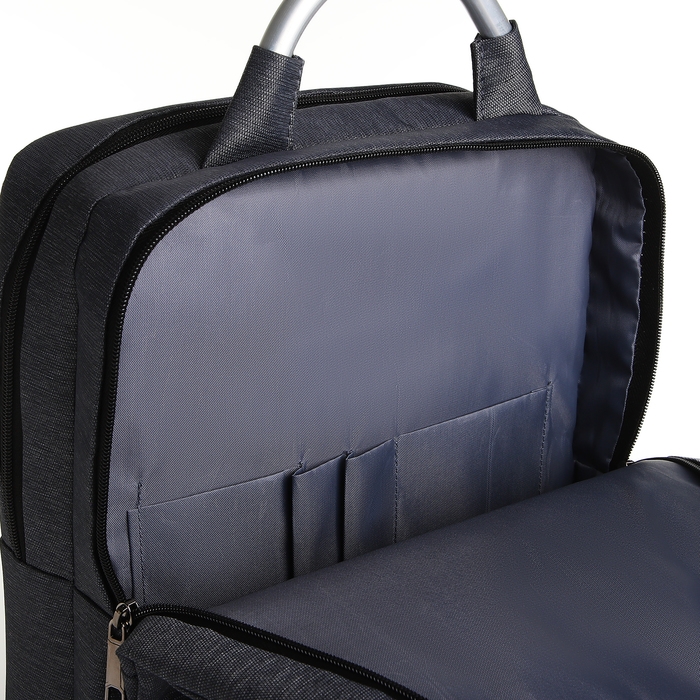 Рюкзак городской на молнии, 2 кармана, с USB, цвет серый Рюкзак городской на молнии, 2 кармана, с USB, цвет серый