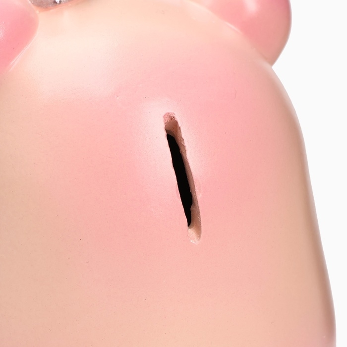 Копилка Копилка "Свинка с короной" розовая-серебро, 17см