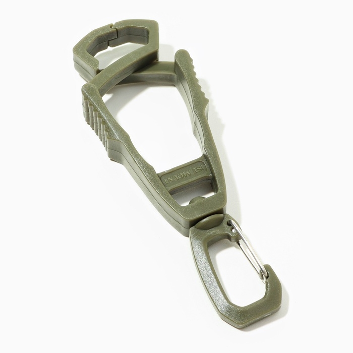 Карабин туристический, универсальный, хаки, 10.5 см Карабин туристический, универсальный, хаки, 10.5 см