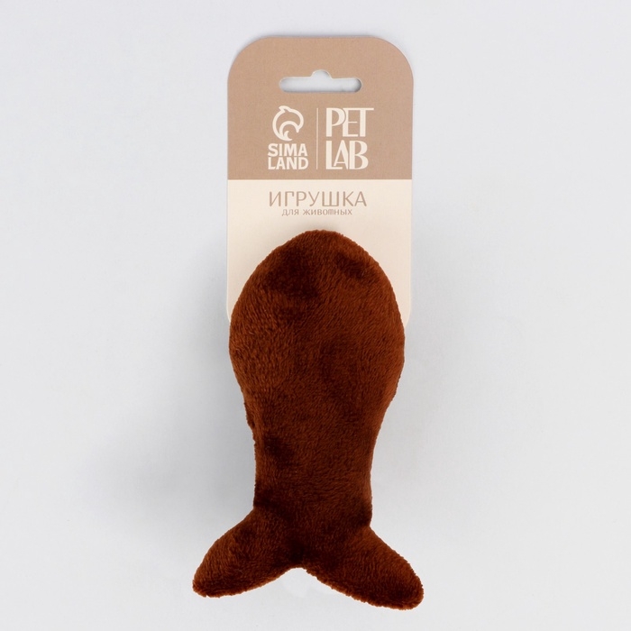 Игрушка для кошки «Рыбка» с кошачьей мятой, коричневая Игрушка для кошки «Рыбка» с кошачьей мятой, коричневая