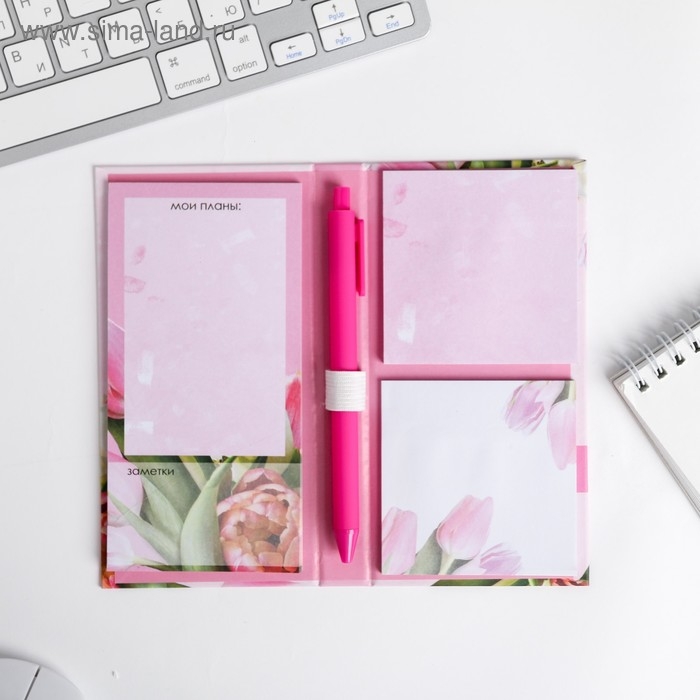Блок бумаг для записей, стикеры, ручка «8 Марта» Блок бумаг для записей, стикеры, ручка «8 Марта»