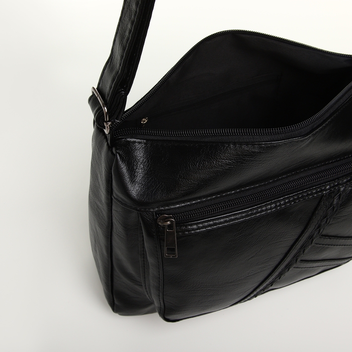 Сумка женская на молнии, цвет чёрный Сумка женская на молнии, цвет чёрный