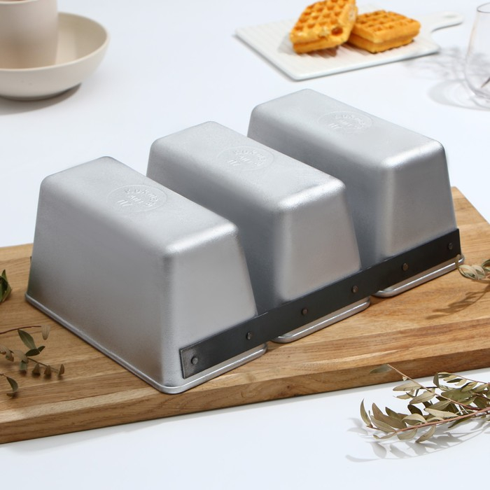 Хлебная форма Л-7, 22,5×11,5×12,2 см, 3-х секционная Хлебная форма Л-7, 22,5×11,5×12,2 см, 3-х секционная