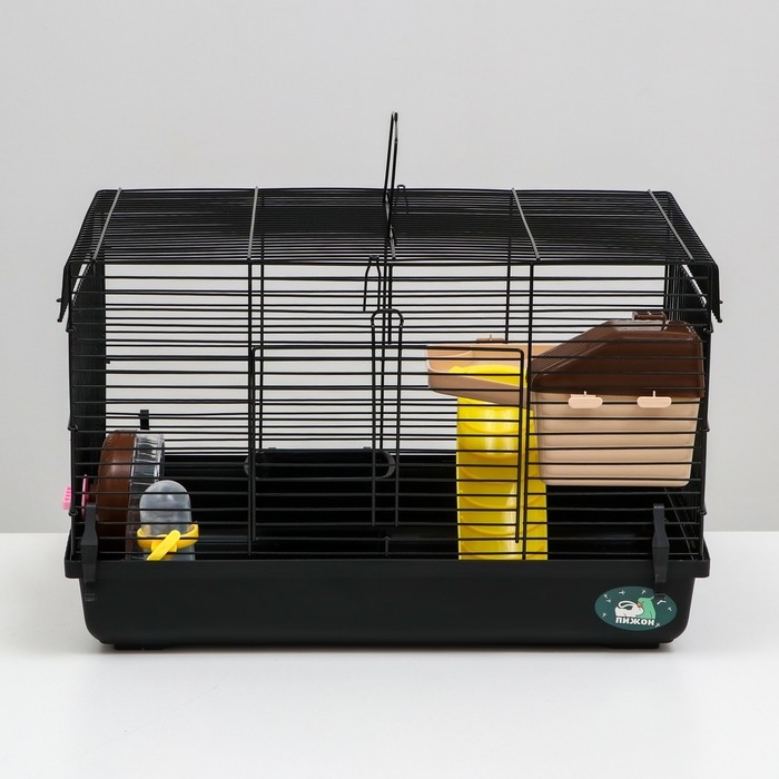 Клетка для грызунов Клетка для грызунов "Пижон", с наполнением 47 х 30 х 27 см, чёрная