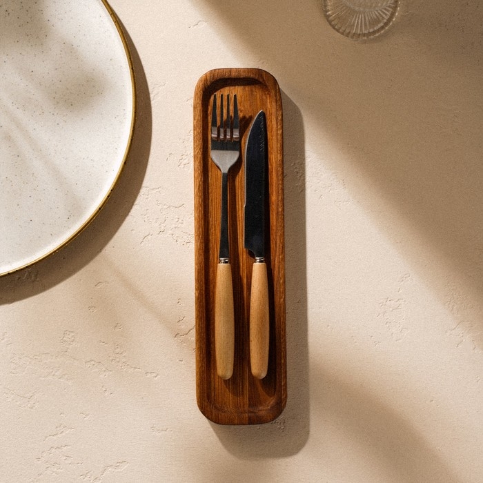 Подставка из дуба для столовых приборов и специй Sima-Land Home «Ариль», 27×7×2 см Подставка из дуба для столовых приборов и специй Sima-Land Home «Ариль», 27×7×2 см