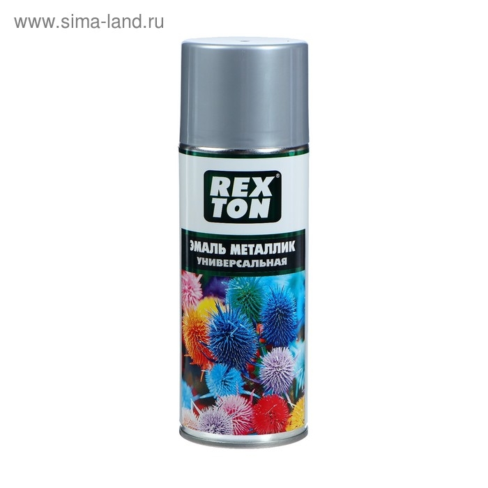 Эмаль металлик универсальная REXTON, хром, аэрозоль, 520 мл Эмаль металлик универсальная REXTON, хром, аэрозоль, 520 мл