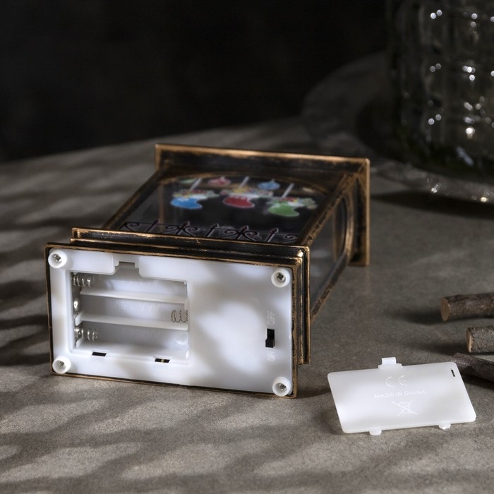 Светодиодная фигура «Камин с носками» 10 × 18 × 4.5 см, пластик, батарейки АААх3 (не в комплекте), свечение тёплое белое Светодиодная фигура «Камин с носками» 10 × 18 × 4.5 см, пластик, батарейки АААх3 (не в комплекте), свечение тёплое белое