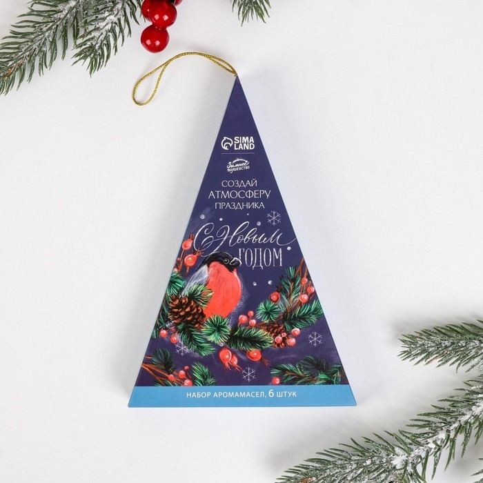 Аромамасла новогодние «С Новым годом» на Новый год, набор 6 шт, 3 мл Аромамасла новогодние «С Новым годом» на Новый год, набор 6 шт, 3 мл