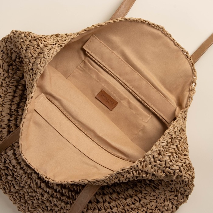 Сумка женская SL Home, ручное плетение, хлопок, длина ручек 30 см, 45×43 см Сумка женская SL Home, ручное плетение, хлопок, длина ручек 30 см, 45×43 см