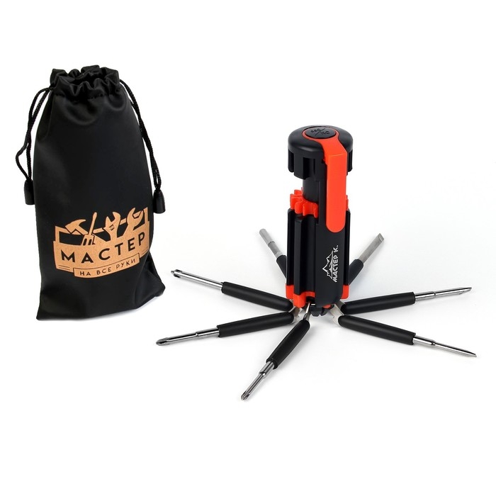 Фонарь многофункциональный, мультитул 8 в 1  Фонарь многофункциональный, мультитул 8 в 1 "Мастер на все руки", 6LED, 7 отвёрток, 4х10 см
