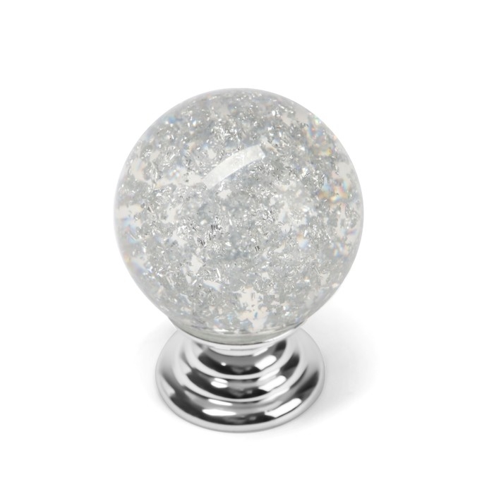 Ручка кнопка CAPPIO PK106, D=25 мм, пластик, цвет хром Ручка кнопка CAPPIO PK106, D=25 мм, пластик, цвет хром