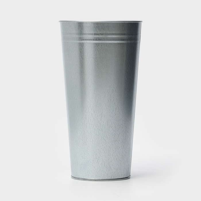 Вазон оцинкованный без ручек, 9 л, h=39 см, ГОСТ Вазон оцинкованный без ручек, 9 л, h=39 см, ГОСТ