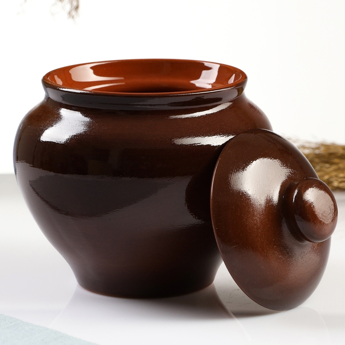 Набор горшков  Набор горшков "Подарочный с ухватом" 4х0,7л / 27х21х13см, былина