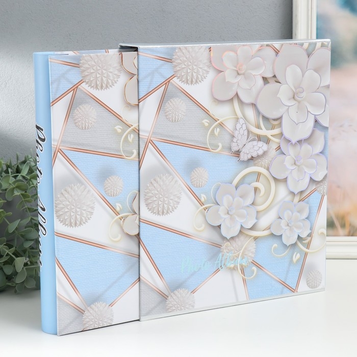 Фотоальбом на 400 фото 10х15 см Фотоальбом на 400 фото 10х15 см "Нежные цветы на принте" МИКС 33,5х27,5х5,5 см