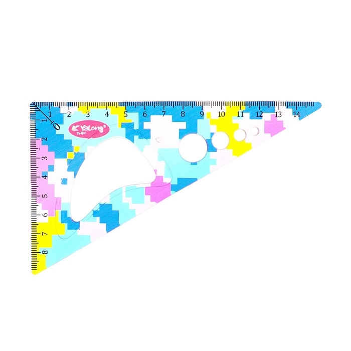 Набор геометрический пластик (линейка 20см+2 угольника+транспортир) Пиксели Набор геометрический пластик (линейка 20см+2 угольника+транспортир) Пиксели