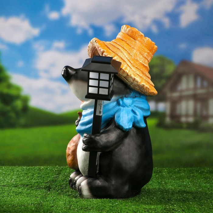 Садовый фонарь  Садовый фонарь "Крот с фонарем" 42см