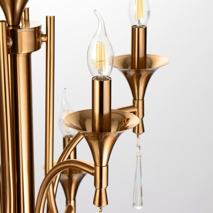 Люстра Люстра "Тронг" 8х40Вт Е14 латунь 72х72х63 см BayerLux