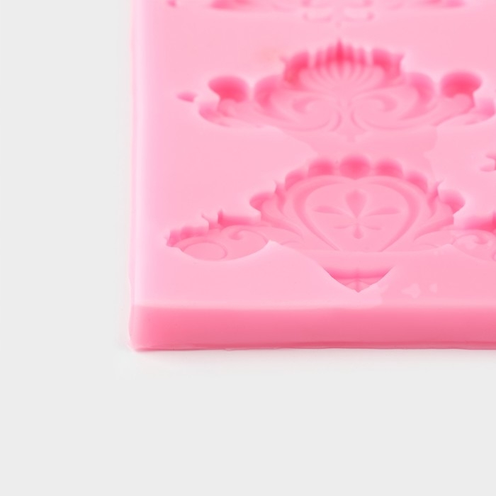 Молд «Валери», силикон, 13,6×12,6×0,8 см, цвет розовый Молд «Валери», силикон, 13,6×12,6×0,8 см, цвет розовый