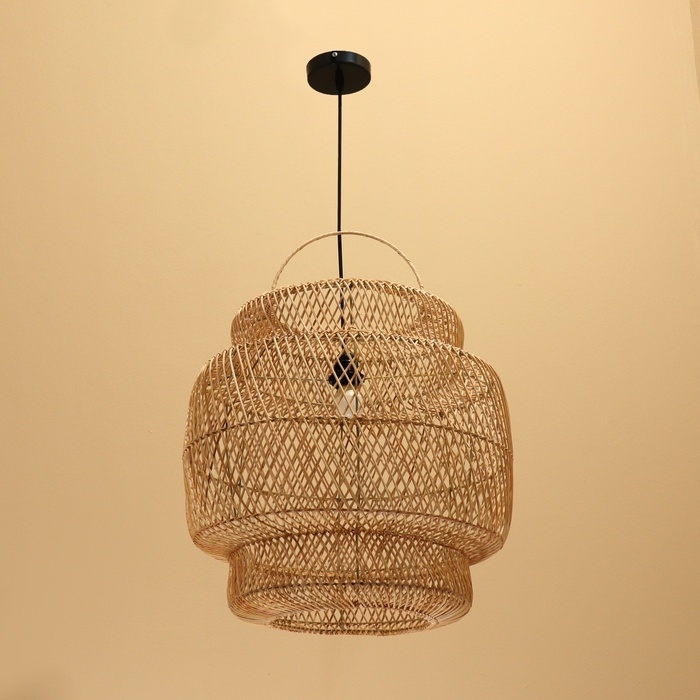 Светильник потолочный из ротанга Светильник потолочный из ротанга "Герман" 1х120Вт, Е27, 50х50х50 см