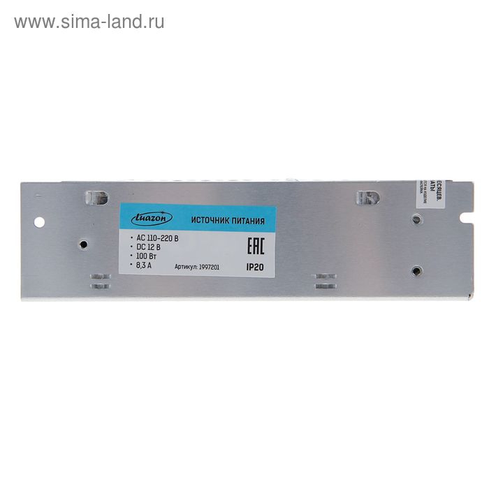 Блок питания Luazon Lighting для светодиодной ленты 12 В, 100 Вт, IP20 Блок питания Luazon Lighting для светодиодной ленты 12 В, 100 Вт, IP20