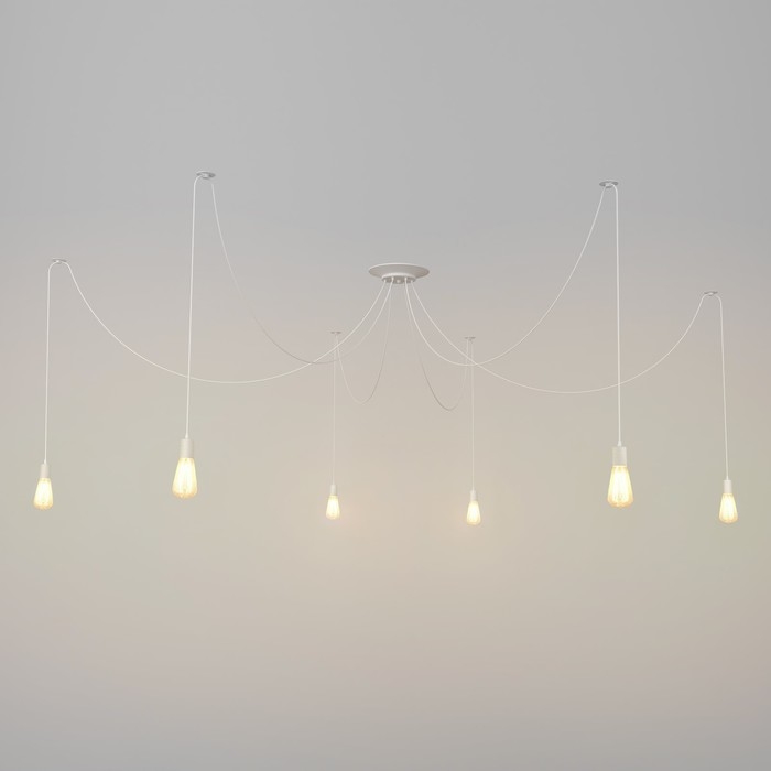 Светильник Светильник "Скин паук" 6хЕ27 40Вт белый 30х30х20-150см