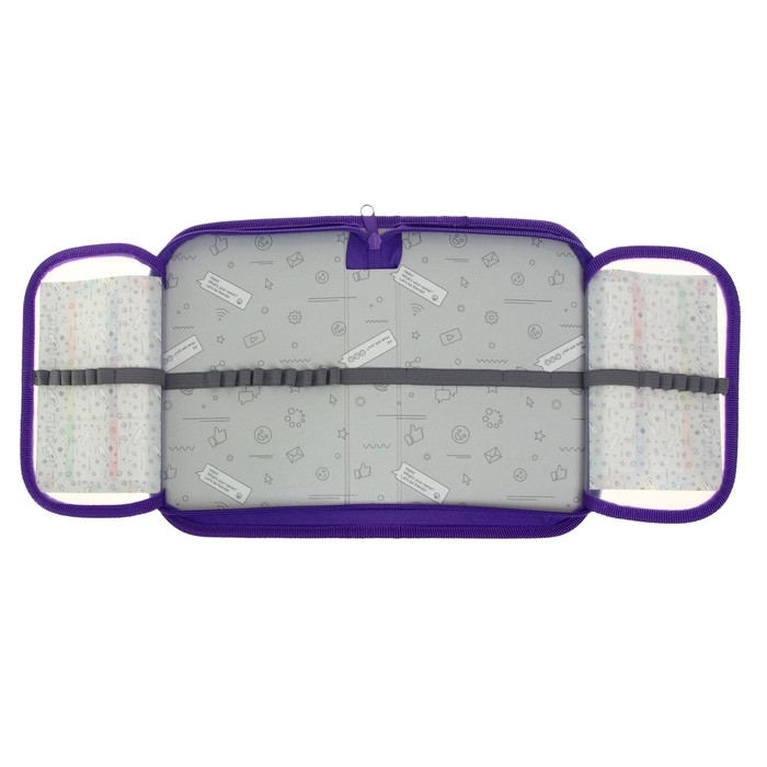 Пенал 1 секция, 130 х 210 х 40 мм, 2 откидные планки, тканевый, Calligrata TOP, Content Пенал 1 секция, 130 х 210 х 40 мм, 2 откидные планки, тканевый, Calligrata TOP, Content "Бабочки"